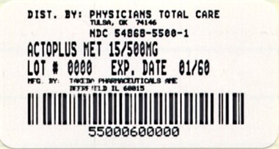 Principal Display Panel 15 mg / 500 mg 60 Tablet Bottle (15mg 500mg Package Label)